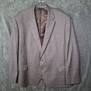 Ralph By Ralph Lauren Glen Plaid Blazer 50r Light Grey Brown Sport Coat Jacket